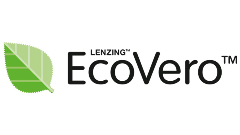 Logo EcoVero, oja verde con texto negro